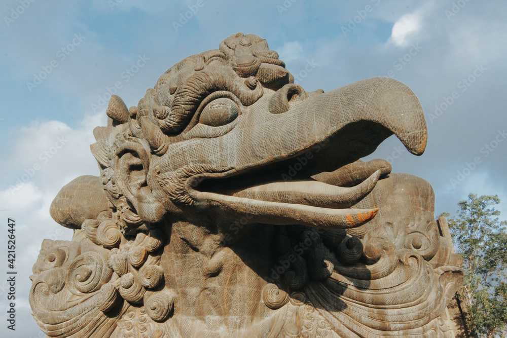 Before being assembled, Kind of part the Garuda Wisnu Kencana statue became bigger in Bali, Indonesia