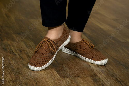 woman casual footwear
