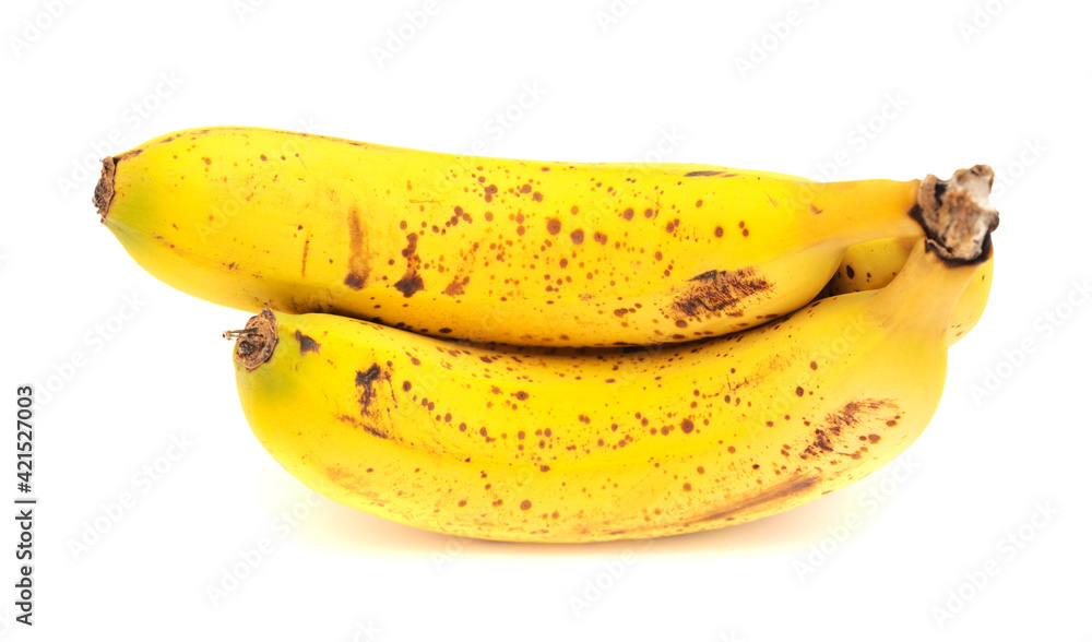 bunch of small overrripe bananas from Canary Islands, Spain bunch of small overrripe bananas from Canary Islands, Spain