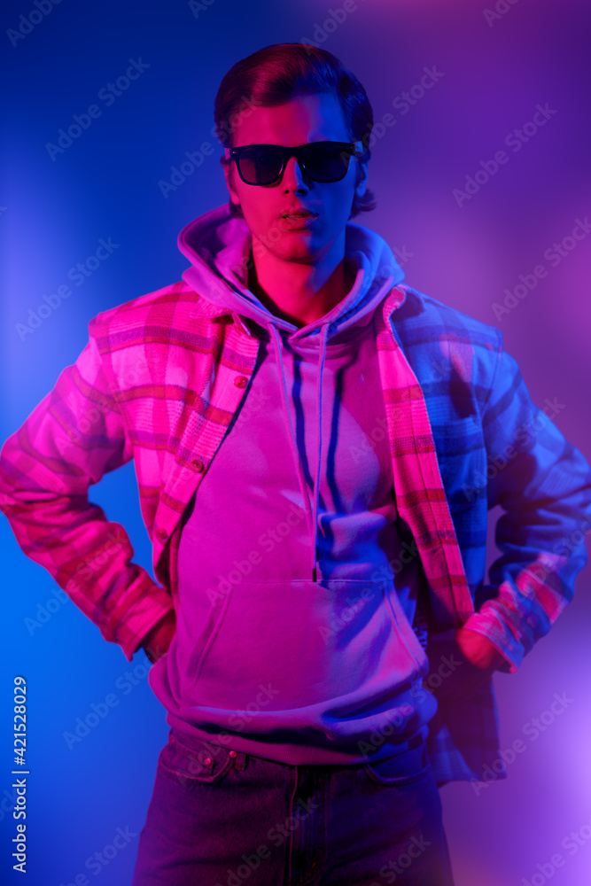 trendy guy in hoodie
