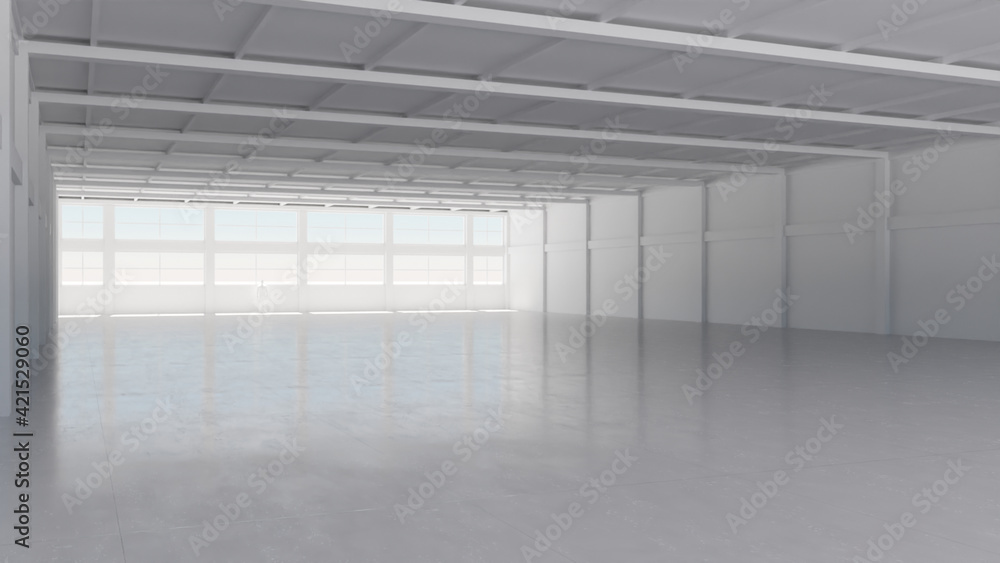 Industrial Hangar Hall Interior 4 Industrial Hangar Hall Interior 4