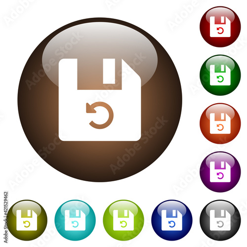 Undo last file operation color glass buttons