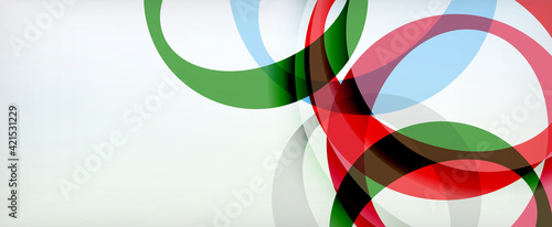 Ring geometric shapes, o letter repetition wallpaper. Abstract background for business or technology presentations, internet posters or web brochure covers