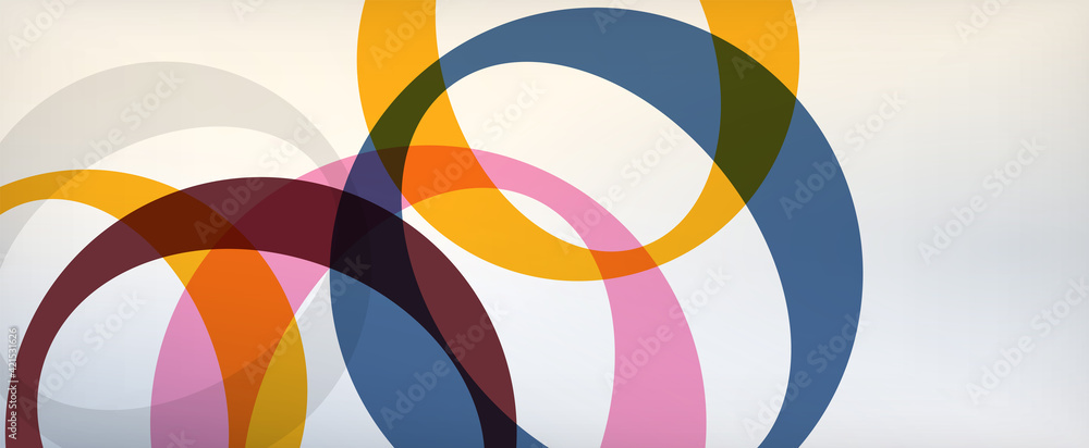 Ring geometric shapes, o letter repetition wallpaper. Abstract background for business or technology presentations, internet posters or web brochure covers Ring geometric shapes, o letter repetition wallpaper. Abstract background for business or technology presentations, internet posters or web brochure covers