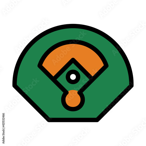 Baseball Field Aerial View Icon