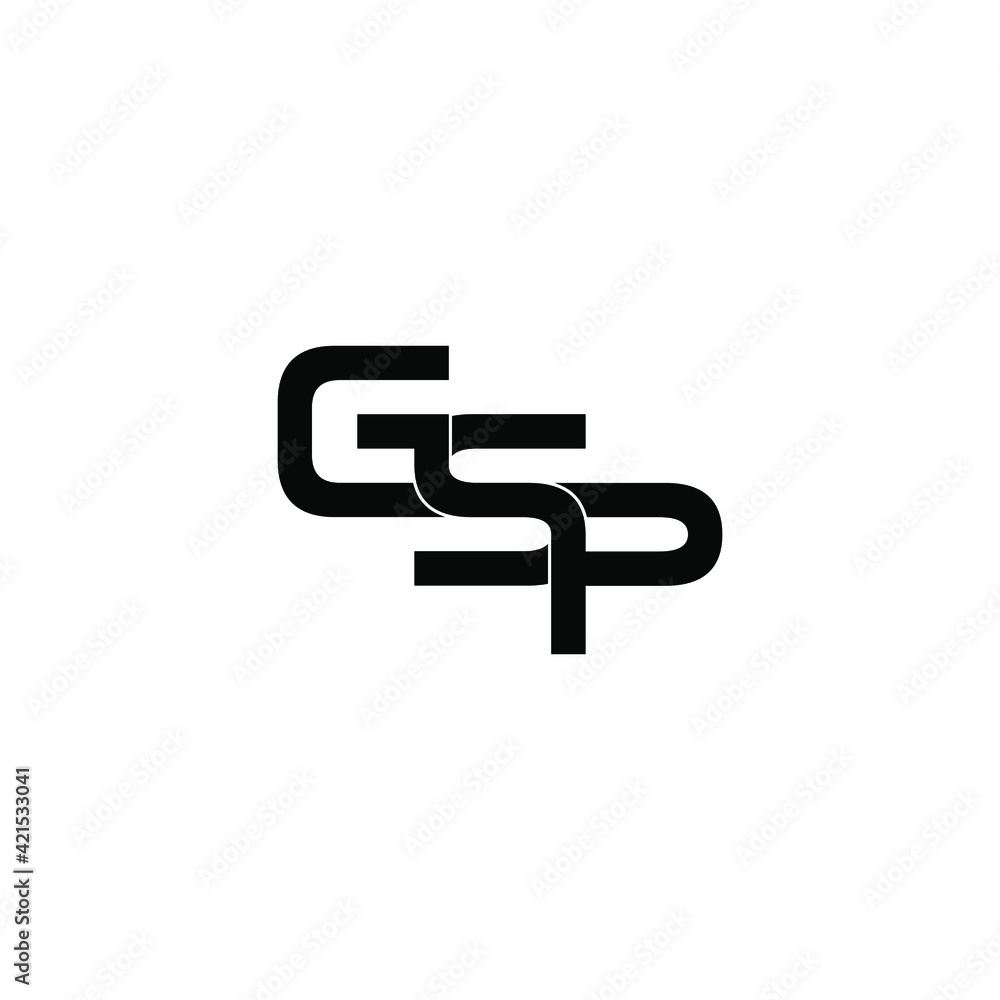 gsp letter original monogram logo design