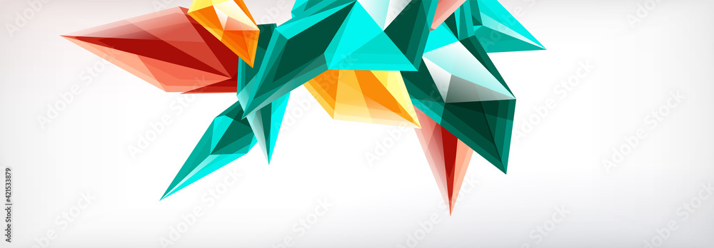 Vector 3d triangles and pyramids abstract background for business or technology presentations, internet posters or web brochure covers Vector 3d triangles and pyramids abstract background for business or technology presentations, internet posters or web brochure covers