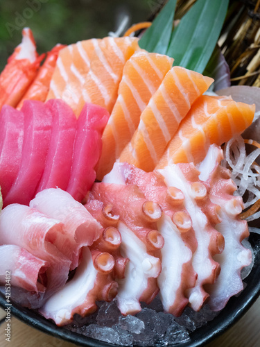 Japanese Menu - Sashimi Maguro and Salmon