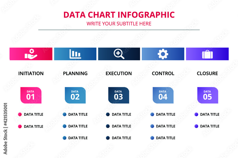 Obraz premium Modern Data Chart Infographic Template