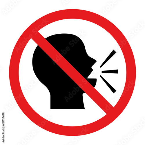 Do not speak symbol Vector illustration