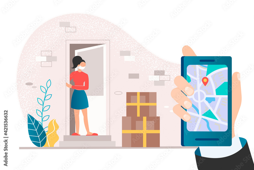 Obraz premium Contactless delivery