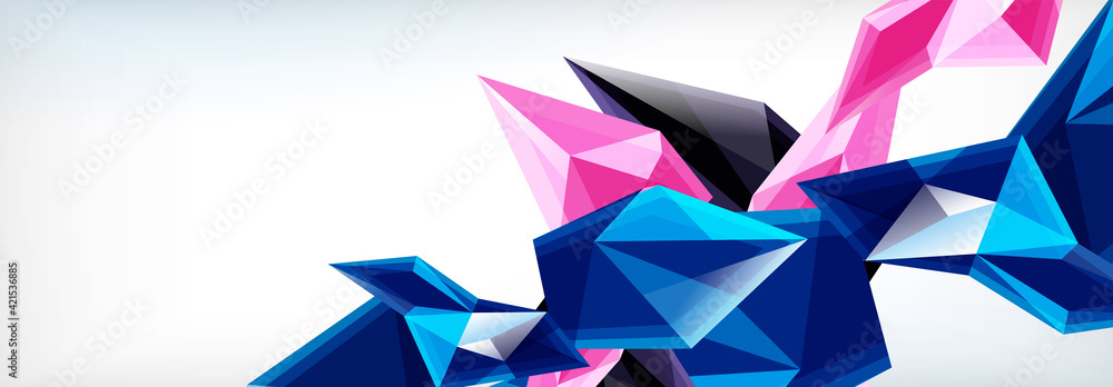 Vector 3d triangles and pyramids abstract background for business or technology presentations, internet posters or web brochure covers Vector 3d triangles and pyramids abstract background for business or technology presentations, internet posters or web brochure covers