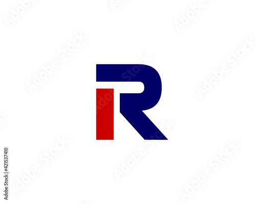 RI IR letter logo design vector template