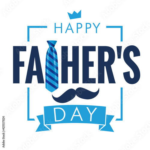 Happy Fathers Day calligraphy quote light banner. Happy father's day vector lettering background. Dad my king illustration 