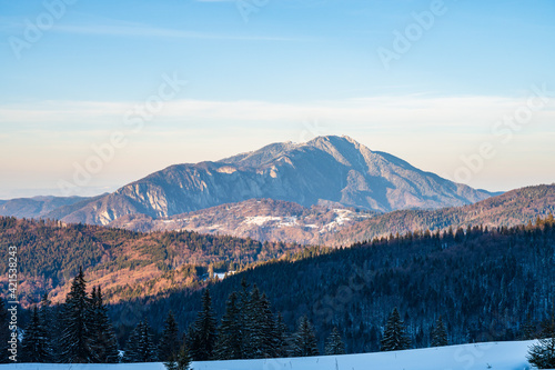 Obraz na płótnie Postavaru mountain near Brasov in Transylvania, Romania w salonie