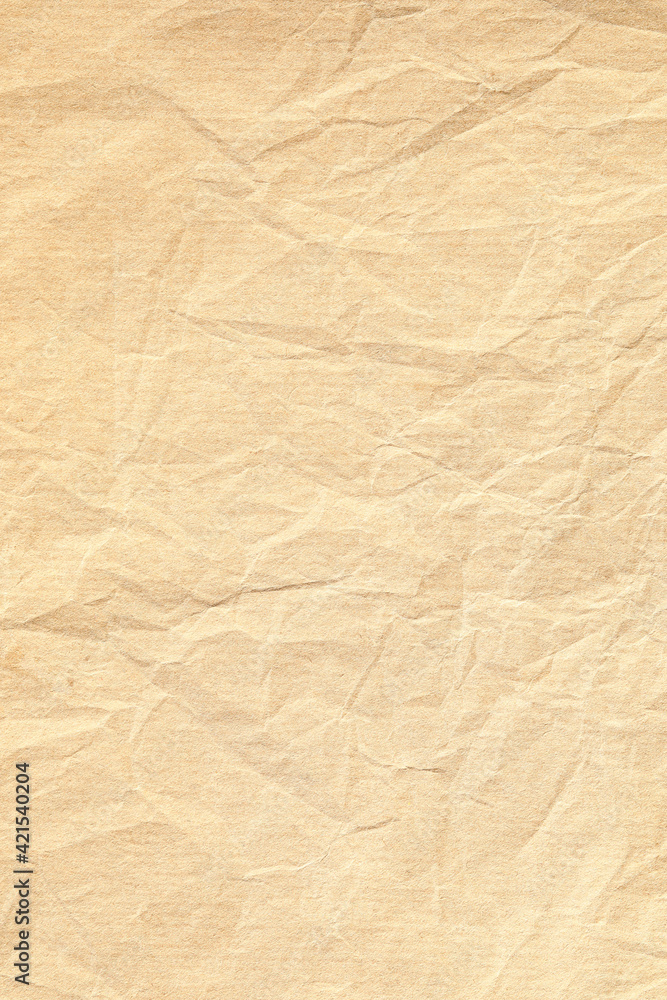 Fototapeta premium Crumpled yellow background paper texture