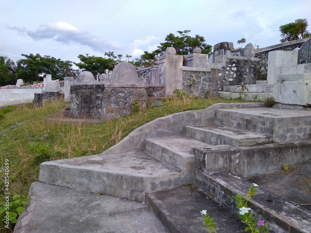 Chinese old cemetery in Donggala district, Central Sulawesi province, Indonesia