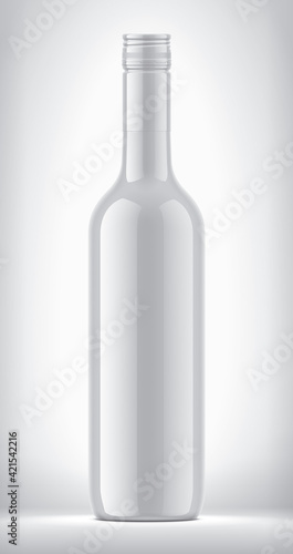 Non-transparent Bottle on background. 