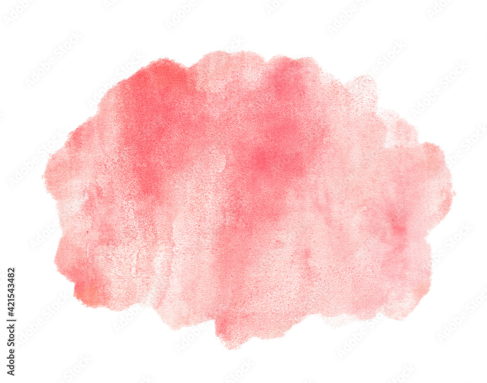赤色の水彩の筆の跡、背景素材、テクスチャ