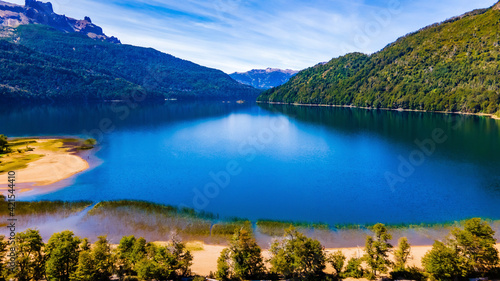 lake and mountains