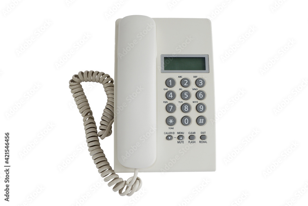 Telephone or Landline Phone isolated on white background Telephone or Landline Phone isolated on white background