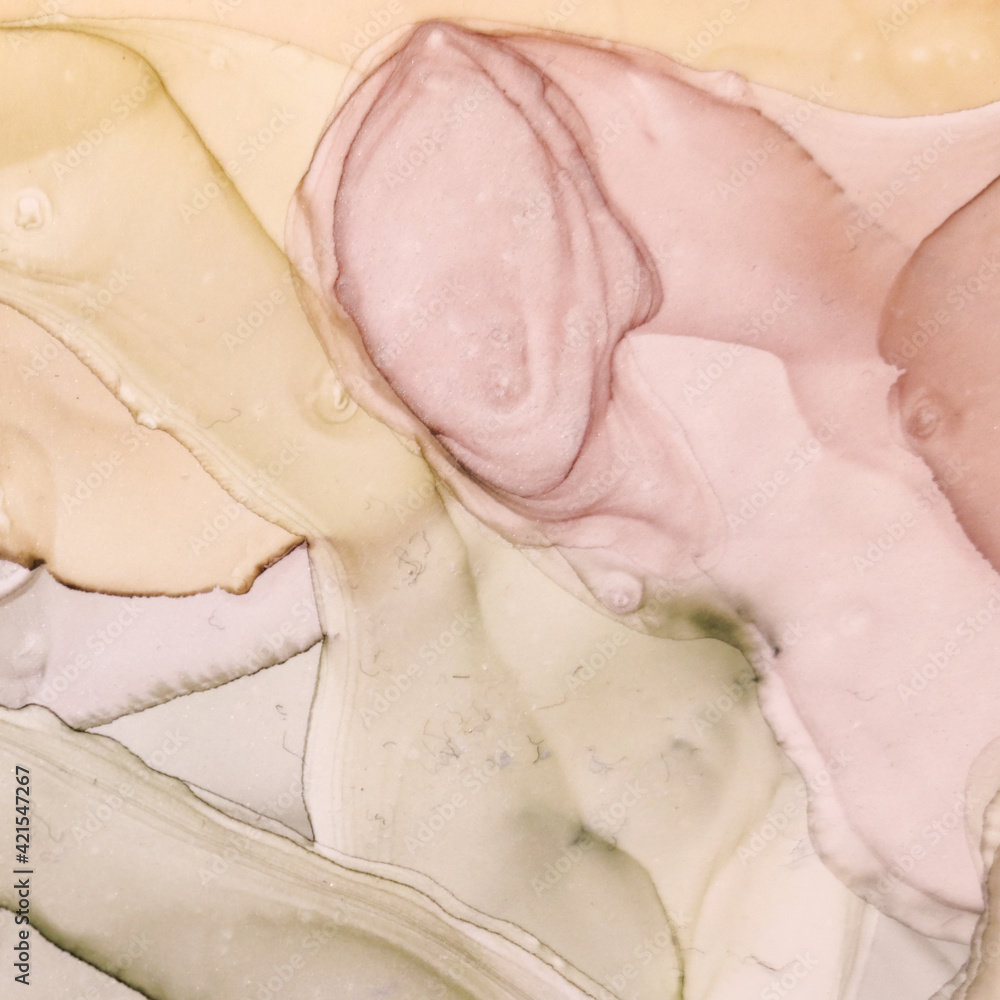Fototapeta premium Alcohol ink background. Transparent creativity.