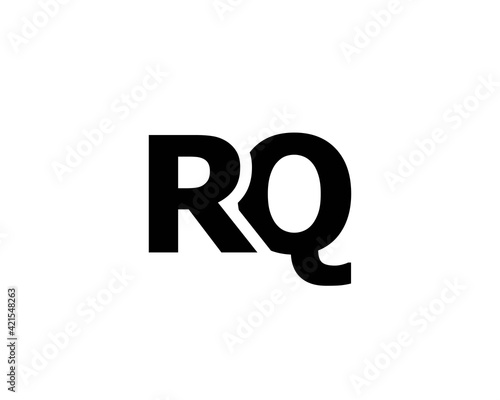 RQ QR Letter logo design vector template photo