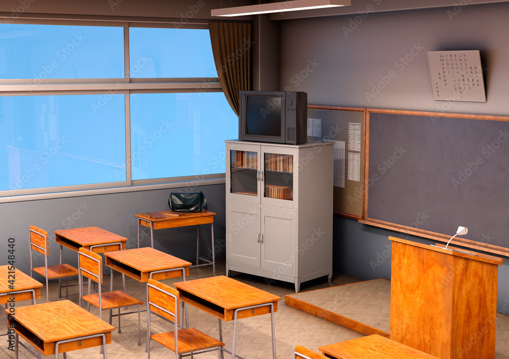 3D Rendering Japanese Classroom 3D Rendering Japanese Classroom
