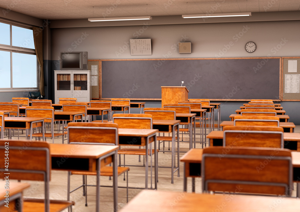 3D Rendering Japanese Classroom 3D Rendering Japanese Classroom