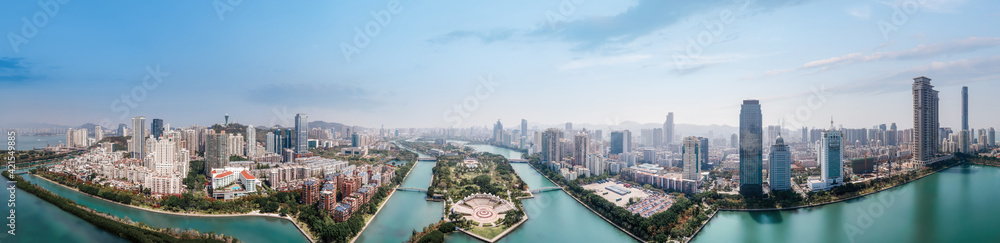 Aerial photography of Xiamen city landscape Aerial photography of Xiamen city landscape