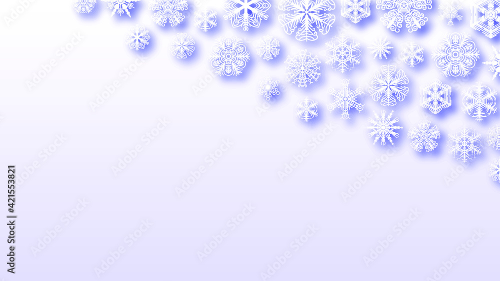 Abstract Background Winter With Snowflakes Shadows Vector Design Style Template Abstract Background Winter With Snowflakes Shadows Vector Design Style Template