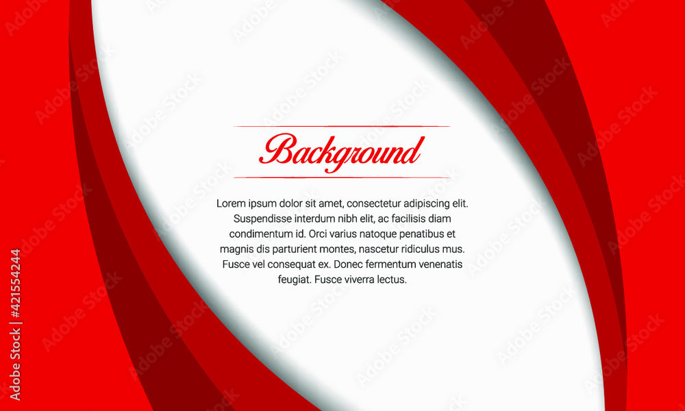 Fototapeta premium Red Curves Presentation Background With Halftone