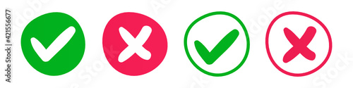  yes, no, cancel, approve stickers vector set