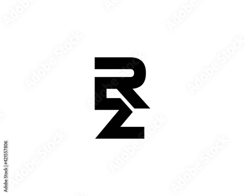 RZ ZR Letter logo design vector template photo