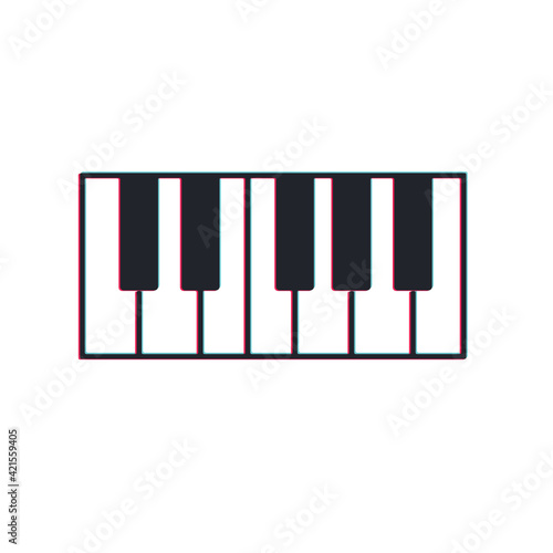 piano keys vector illustration
