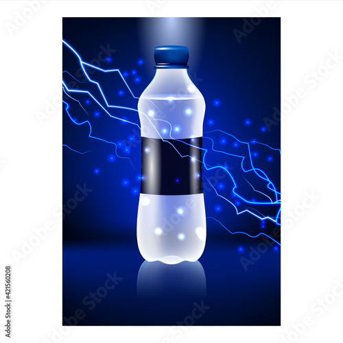 Mega Energy Drink Creative Promotion Banner Vector