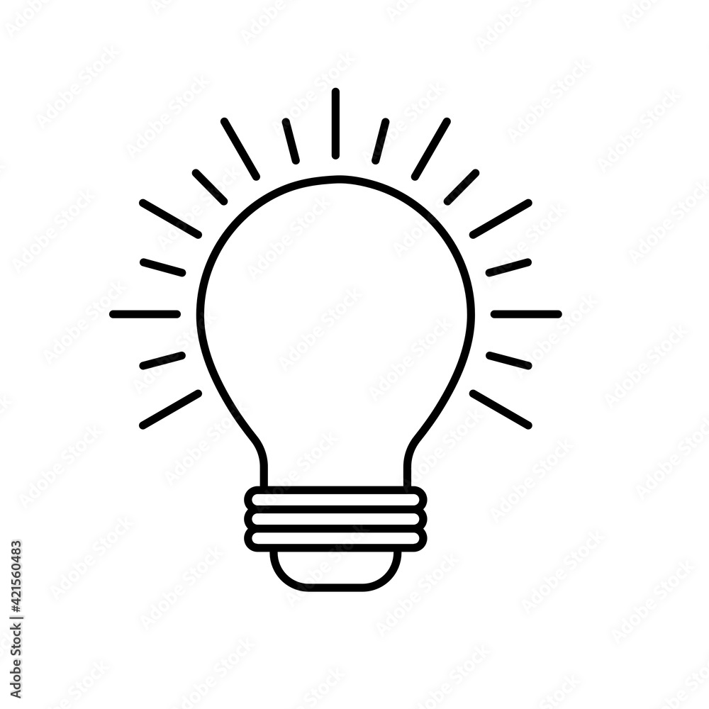 Idea Vector Icon. light bulb icon flat design vector illustration Idea Vector Icon. light bulb icon flat design vector illustration