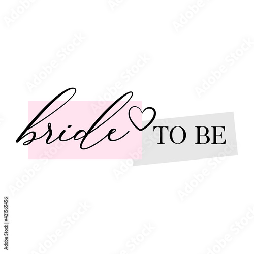 Bachelorette party, hen party or bridal shower hand written calligraphy card, banner or poster graphic design lettering vector element. Bride to be quote