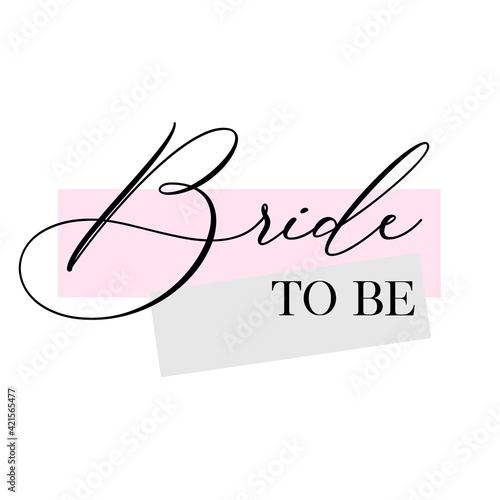 Bachelorette party, hen party or bridal shower hand written calligraphy card, banner or poster graphic design lettering vector element. Bride to be quote