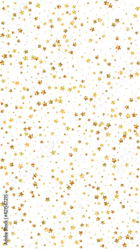 Gold stars random luxury sparkling confetti. Scatt