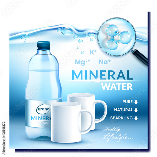 Water Enriched With Minerals Promo Banner Vector