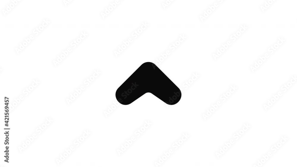 Animated arrow over white background Animated arrow over white background