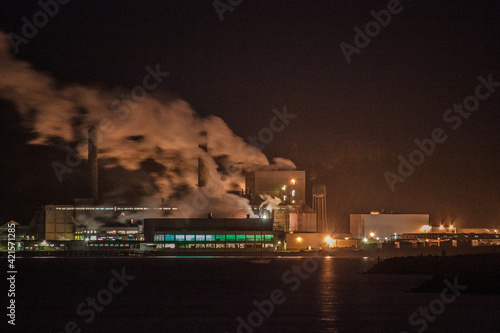 factory at night