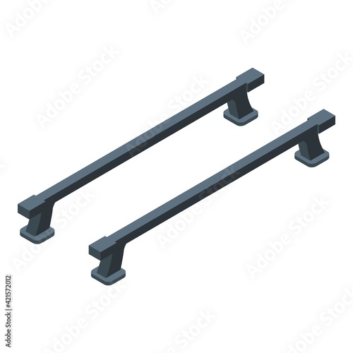Car roof bars icon. Isometric of Car roof bars vector icon for web design isolated on white background