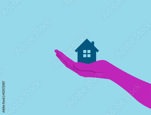 mano, palmo, casa, immobiliare,  casetta