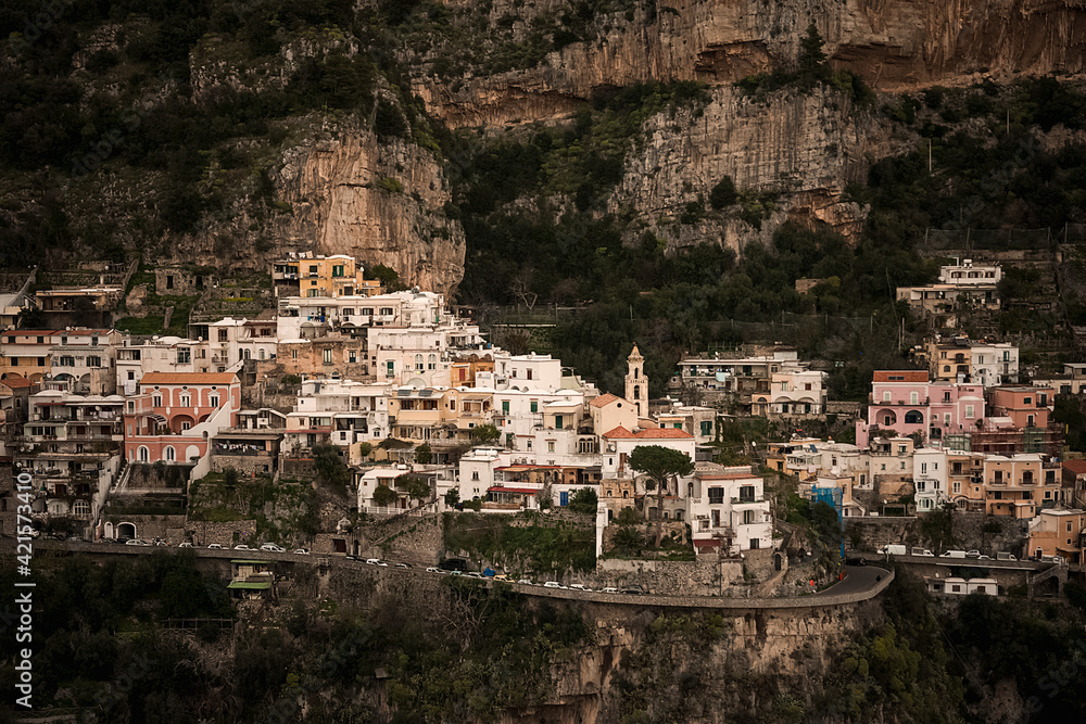 to reach Positano you cannot avoid crossing this picturesque city edge developed on a rocky wall that drops sheer to the sea