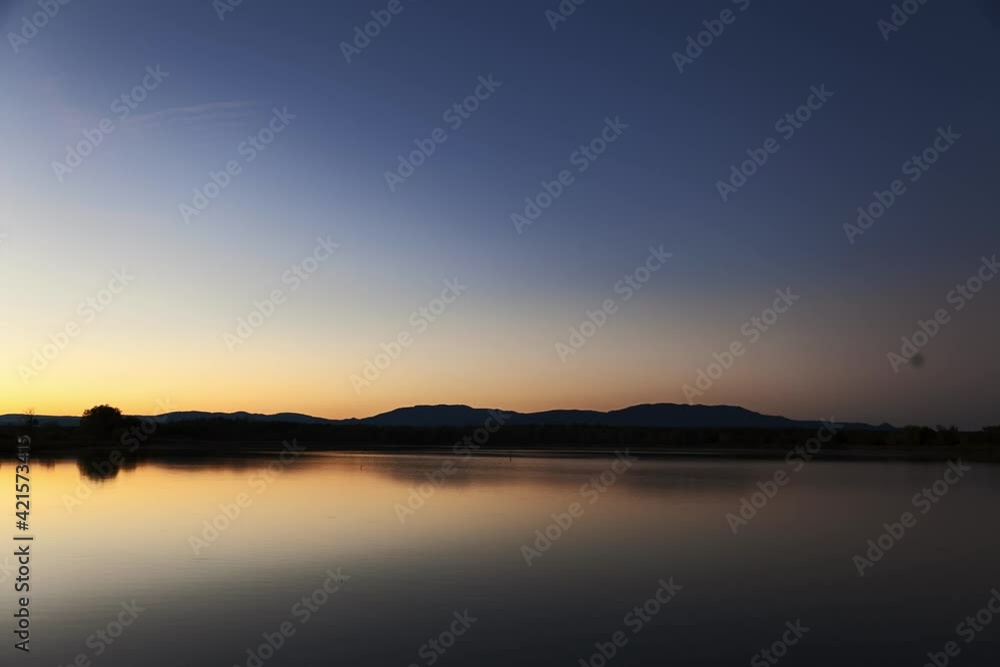 Timelapse of sunset and dusk on the Vrana Lake, Croatia Timelapse of sunset and dusk on the Vrana Lake, Croatia