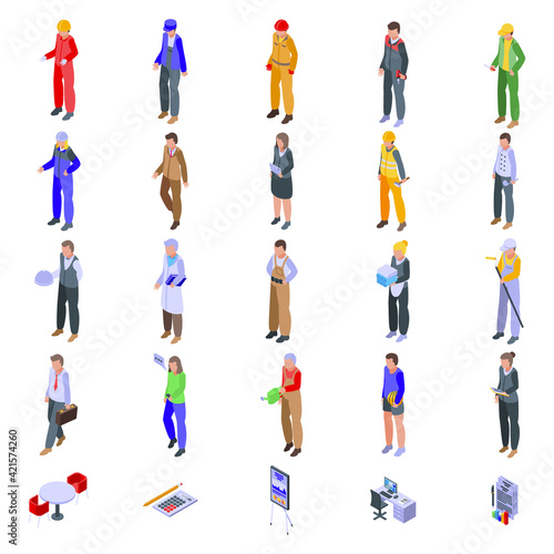 Contribute work icon. Isometric of contribute work vector icon for web design isolated on white background
