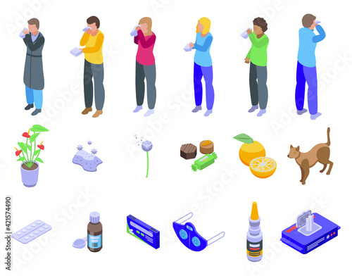 Seasonal allergy icon. Isometric of seasonal allergy vector icon for web design isolated on white background