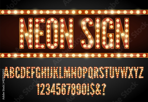 Retro Light Letters